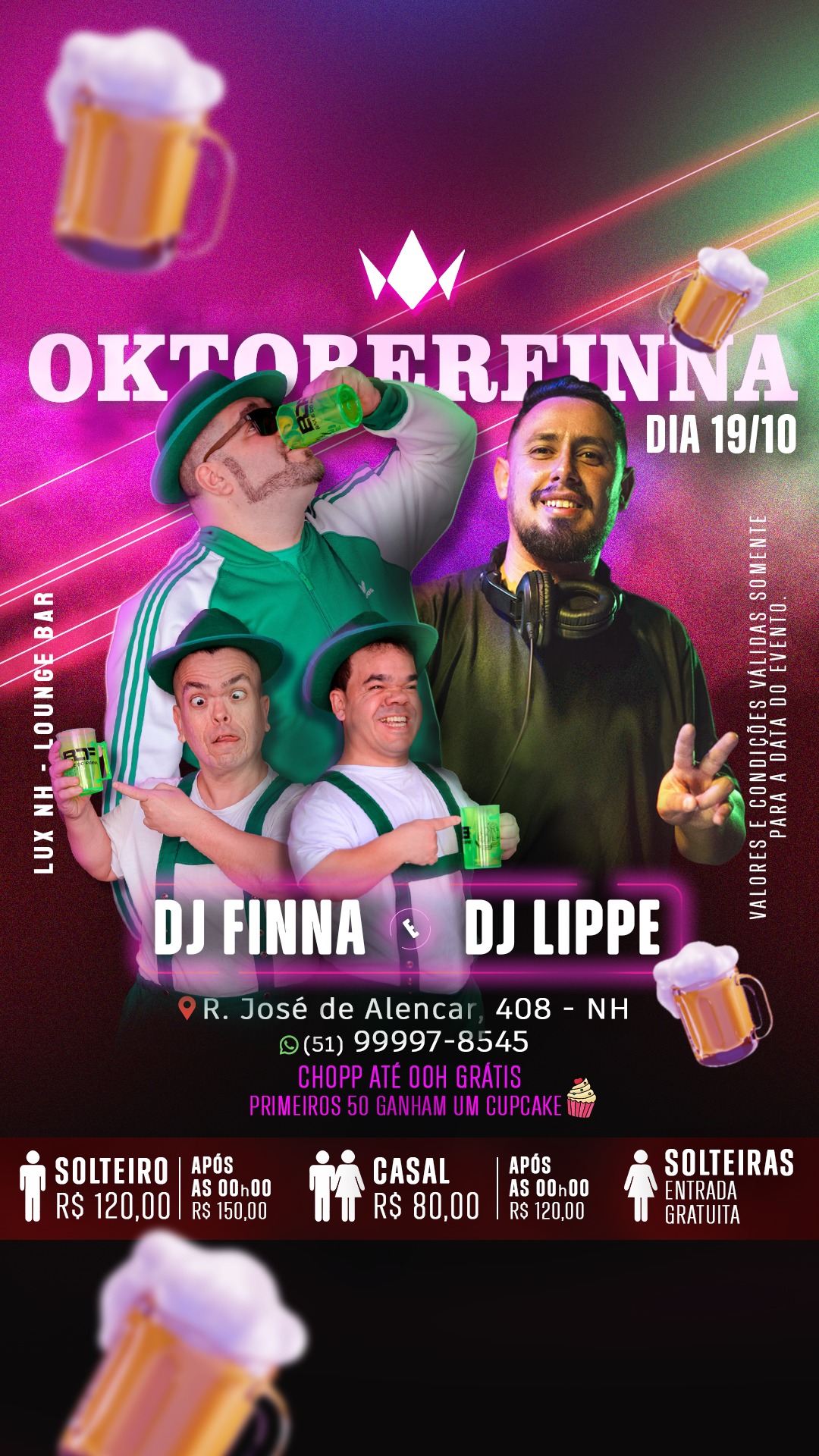 Oktoberfinna dia 19 de Outubro na Lux Lounge Bar