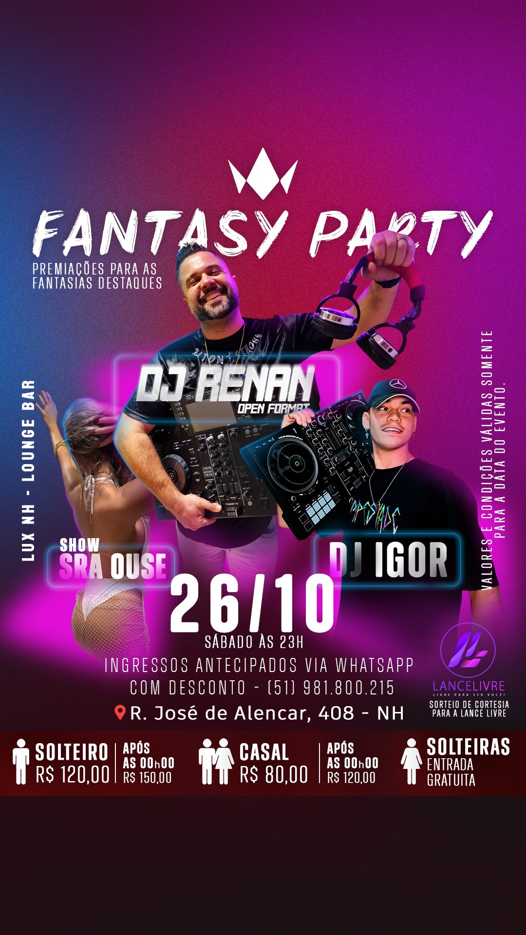 26 de Outubro - Evento Fantasy Party